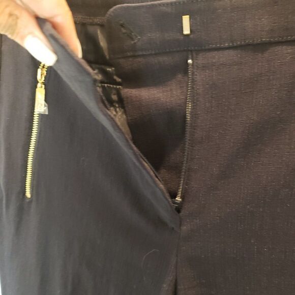 NWOT - Anne Klein Zipper Front Cuffed Blue Pants Size 6 - Picture 5 of 9